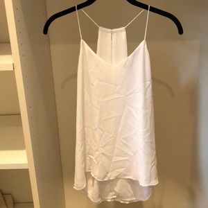 Express white v neck chiffon tank